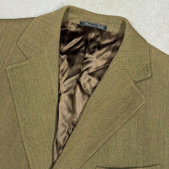 H. Huntsman & Sons 11 Savile Row Wool Cashmere Coat Twill Overcoat Italy 46R - Picture 4 of 10